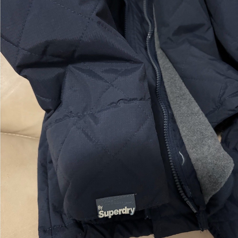 BNWT SUPERDRY ORIGINAL WINDCHEATER JAPAN JACKET QUILTED HOODED NAVY BLUE MED (M) - Picture 14 of 16